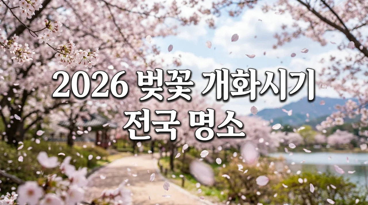 2026 벚꽃 개화시기 완벽 예측 및 전국 명소 추천 가이드