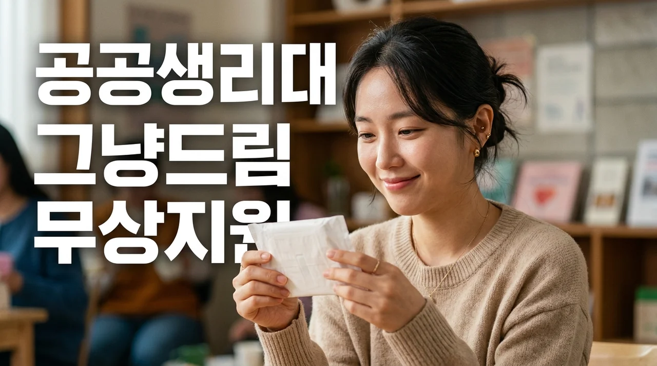 여성 필수품 공공생리대 그냥드림, 무상지원 지금 바로 신청하세요!