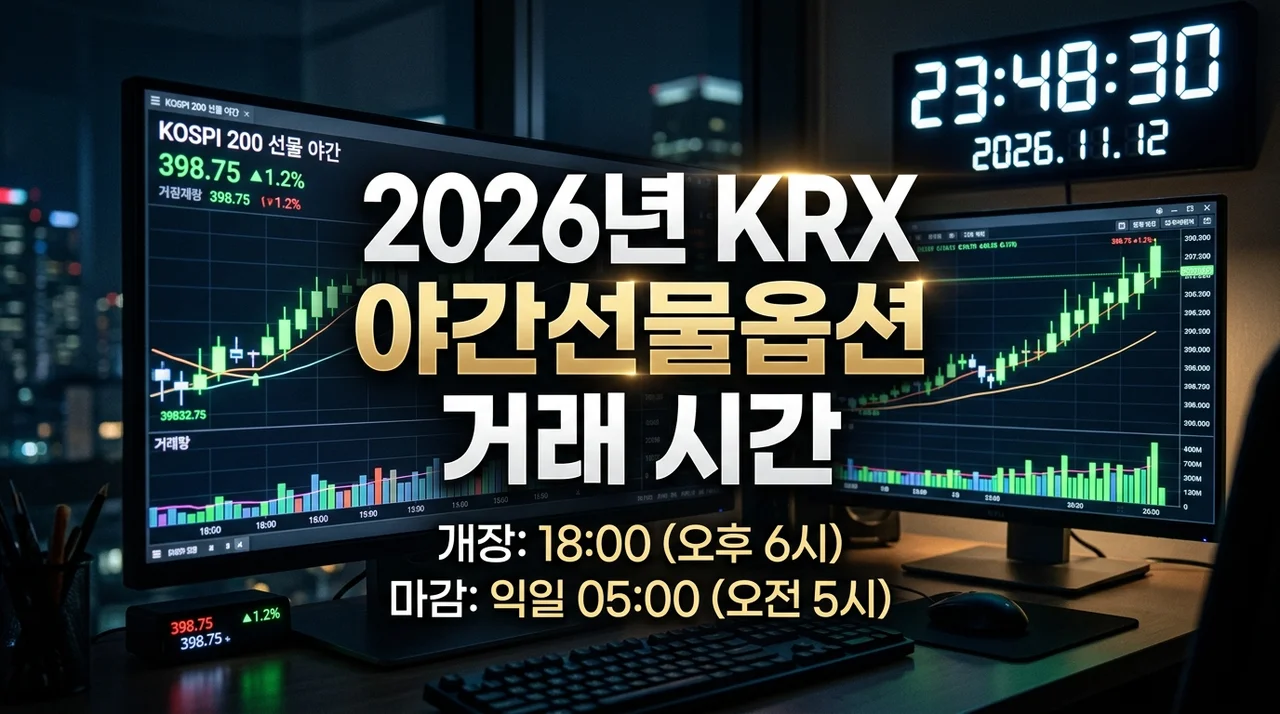 2026년 KRX 야간선물옵션 거래 시간: 수익 극대화 완벽 가이드