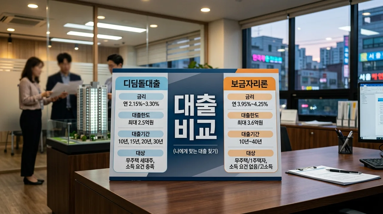 2026 디딤돌대출과 보금자리론 차이점 완벽 비교