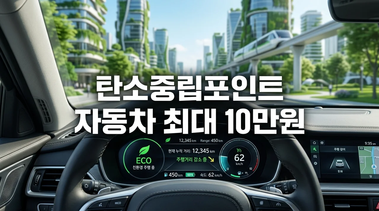 [2026 최신] 탄소중립포인트 자동차 완벽 가이드: 참여 대상·신청 방법·최대 10만원 받는 법