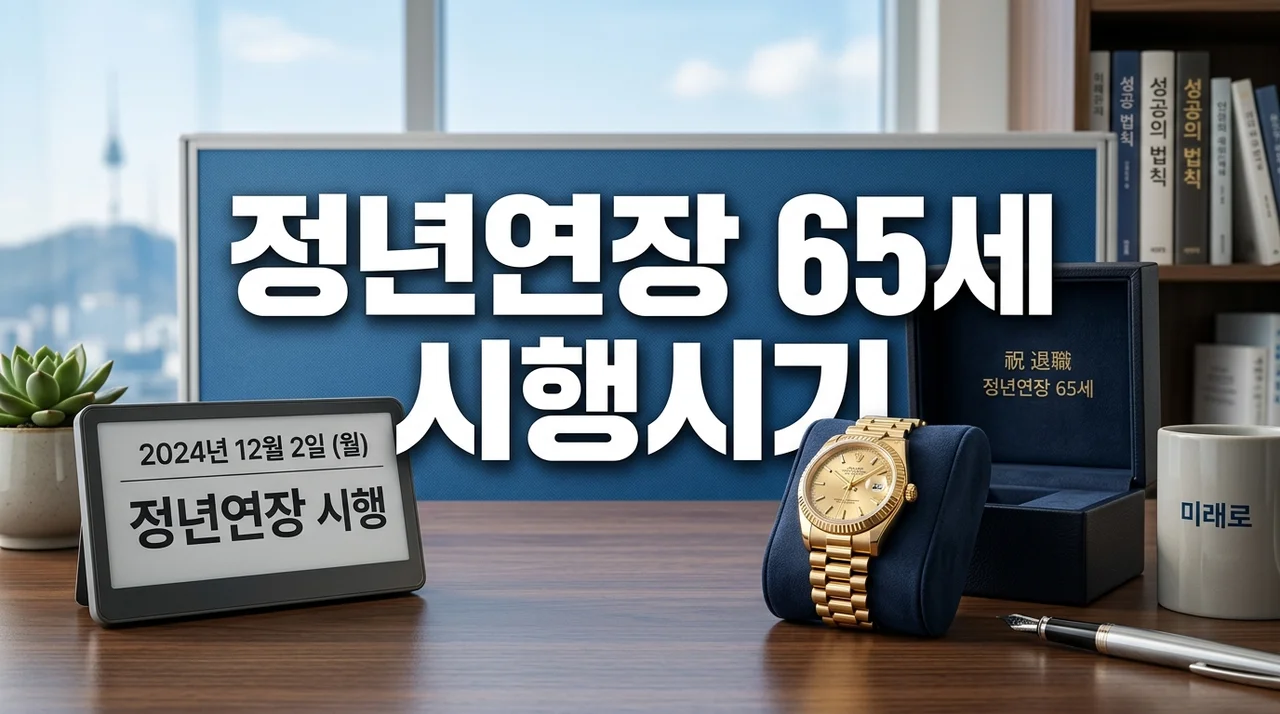 정년연장 65세 시행시기 및 출생연도별 적용 시점 총정리