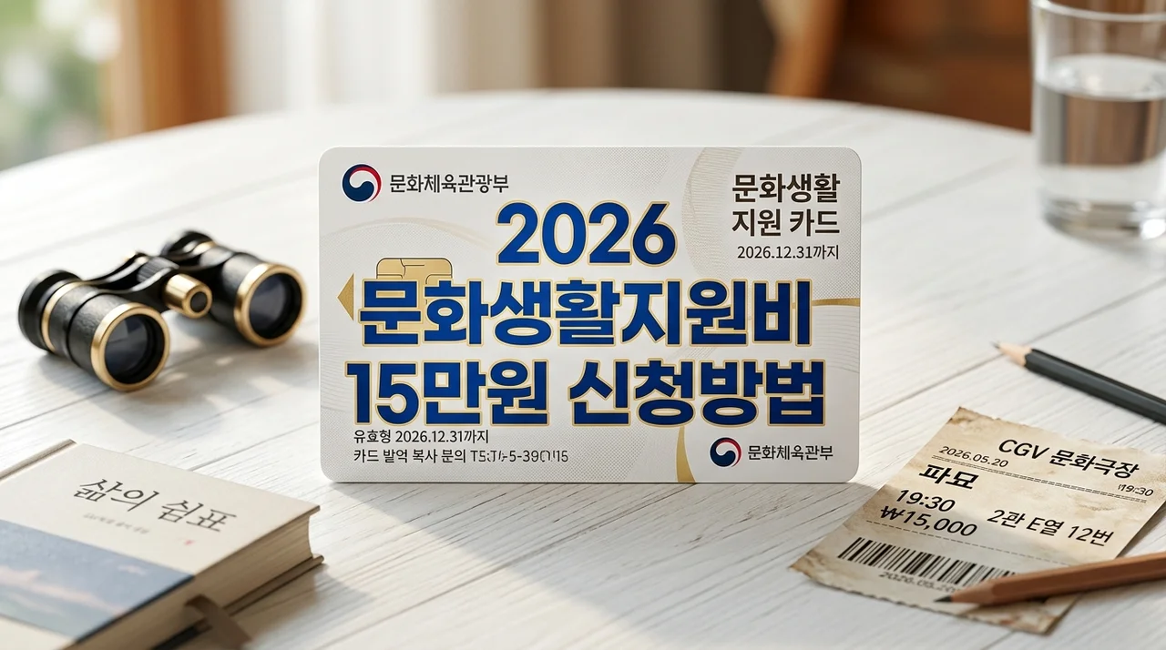 2026 문화생활지원비 15만원 신청 방법 및 사용처 완벽 가이드