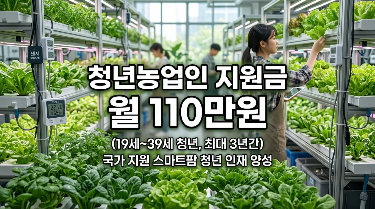 2026 청년 농업인 영농정착지원금 신청방법 및 자격조건 (월 최대 110만원)