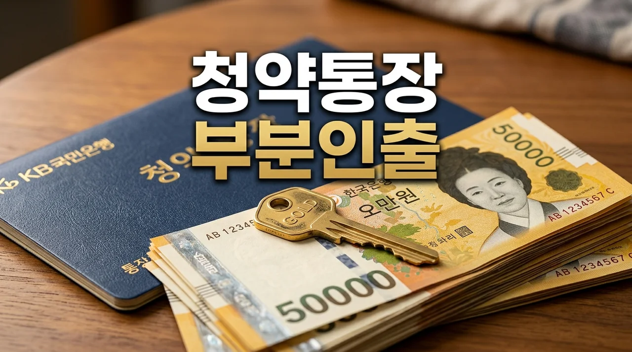 청약통장 부분 인출 제도화: 해지 없이 돈 찾는 법과 주의사항 완벽 정리