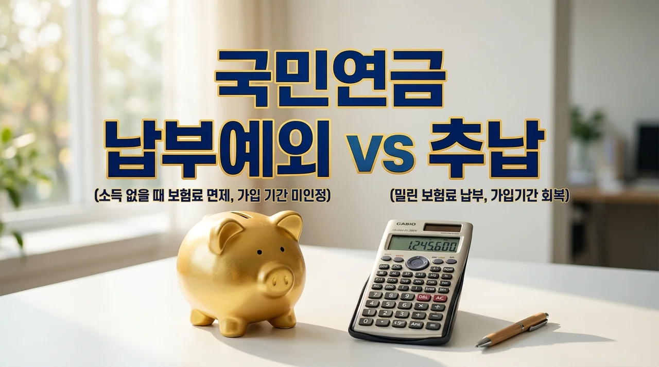 국민연금 납부예외와 추납 차이 완벽 정리