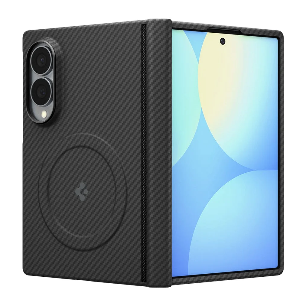 Qi2 20W 인증 갤럭시 맥세이프 케이스 초슬림 카본 에어스킨아라미드 맥핏 갤럭시Z 폴드8, 아라미드, 블랙 상세 이미지 3