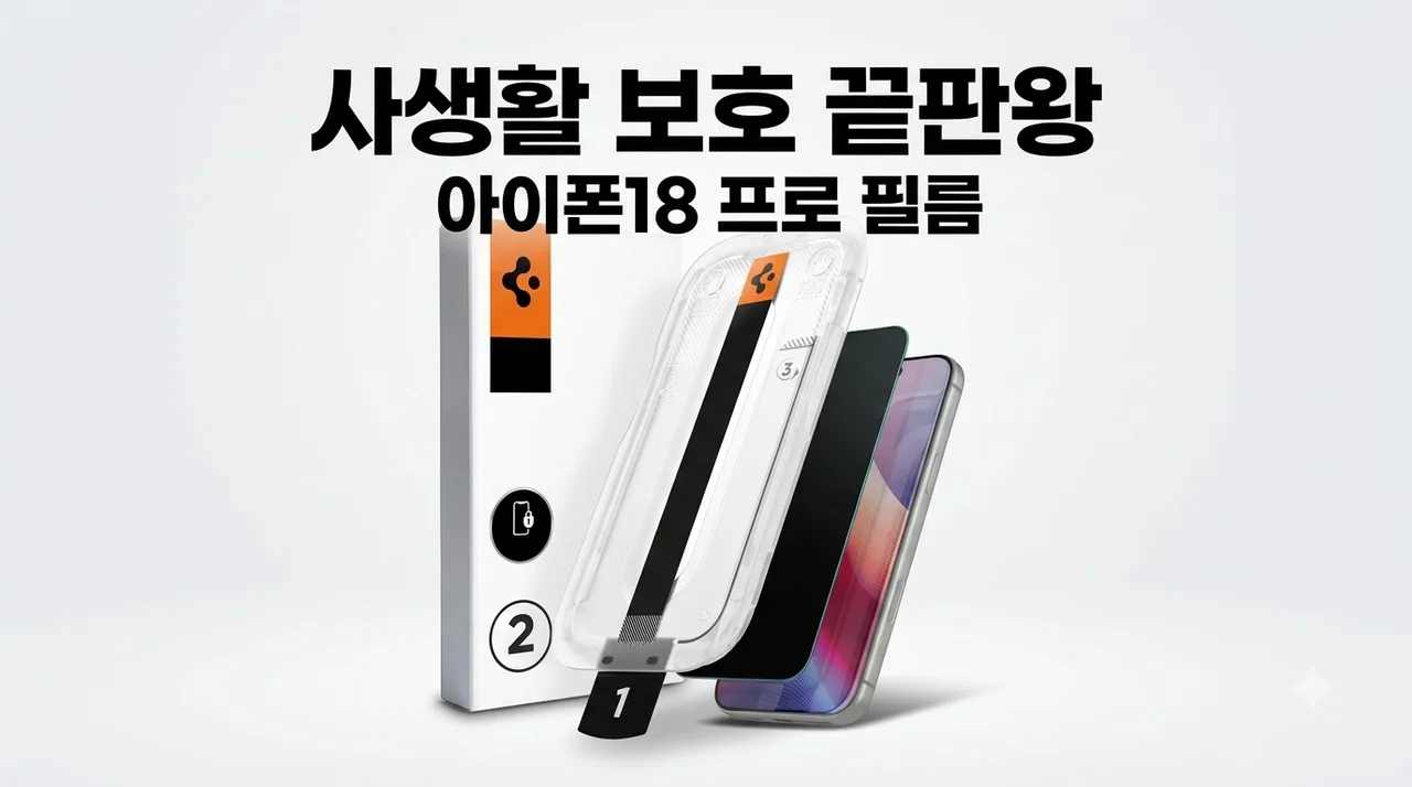 강화유리 이지핏 프라이버시 아이폰18 프로 슈피겐 필름, 사생활 보호 끝판왕