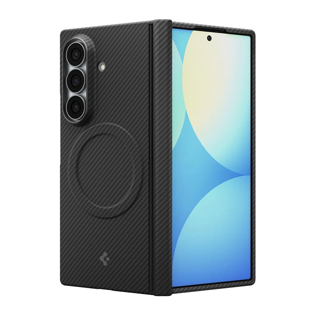 Qi2 20W 인증 갤럭시 맥세이프 케이스 초슬림 카본 에어스킨아라미드 맥핏 갤럭시Z 폴드8 울트라, 아라미드, 블랙 상세 이미지 2