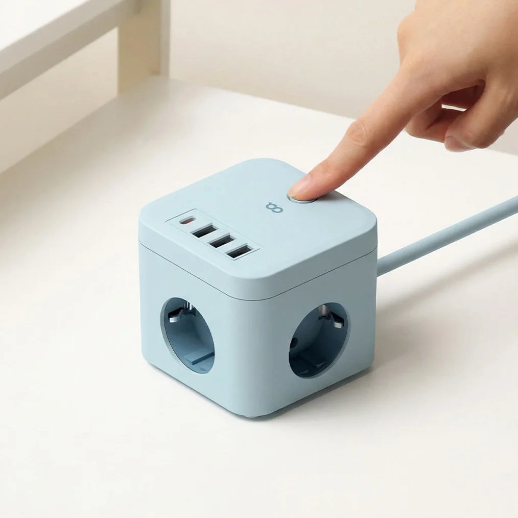 오아 큐브 멀티탭 PD35 대용량 4000W 콘센트 USB C타입 고용량 멀티 3구 어댑터 상세 이미지 4
