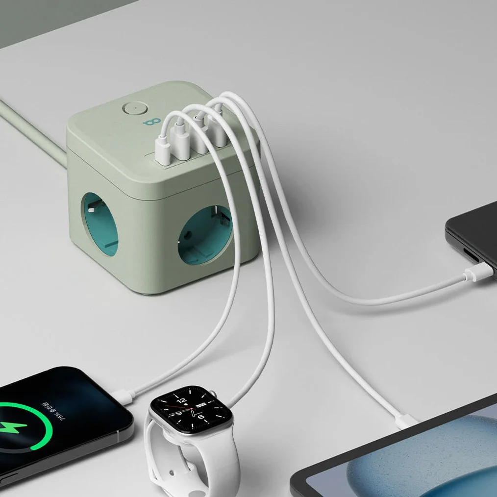 오아 큐브 멀티탭 PD35 대용량 4000W 콘센트 USB C타입 고용량 멀티 3구 어댑터 상세 이미지 5