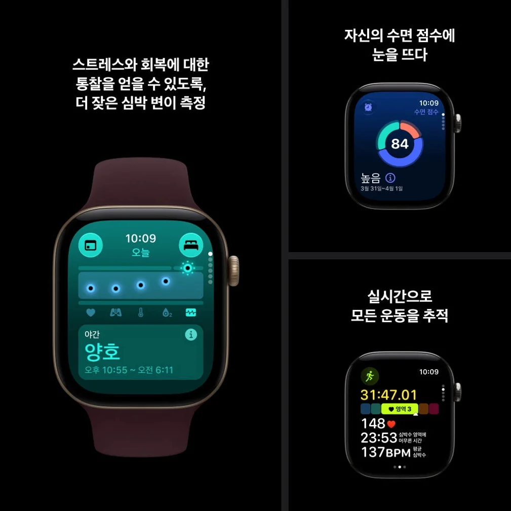 애플 애플워치 12 GPS 알루미늄 다크 브론즈, 42mm, 다크 브론즈 밀레니즈 루프 상세 이미지 6